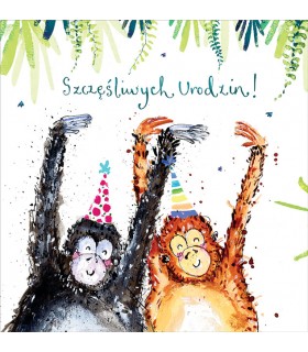 Kartka na Urodziny z życzeniami Szczęścia KWL11