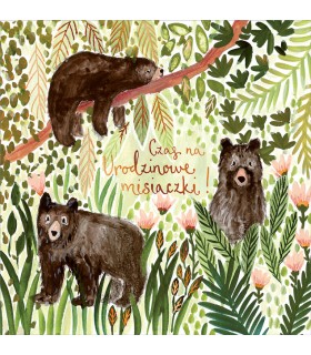 Kartka Urodzinowa z życzeniami, słodka KWL15