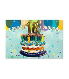 Kartka na osiemnastkę przestrzenna 3D HM2664