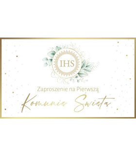 Zaproszenie na Komunię eleganckie, satynowe mix 10 szt. ASZP49