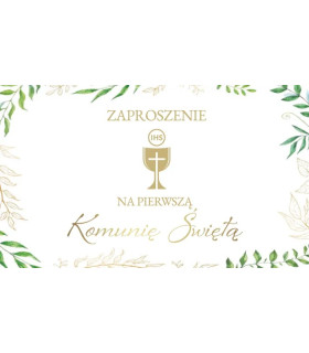 Zaproszenia Komunijne gotowe do wypisania komplet 10 szt. ASZP50