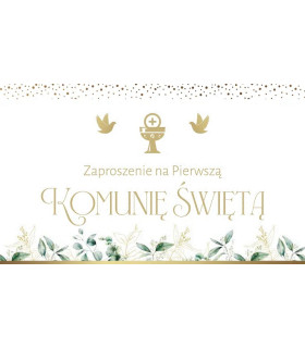 Zaproszenie na Komunię gotowe do wypisania komplet 10 szt. ASZP52