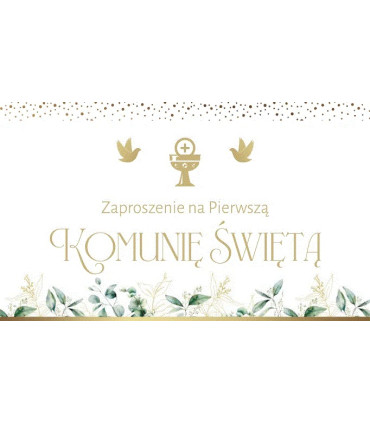 Zaproszenie na Komunię gotowe do wypisania komplet 10 szt. ASZP52