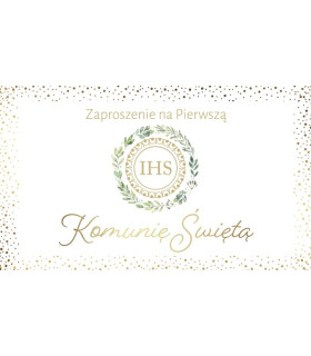 Zaproszenia na Komunię, delikatne komplet 10 szt. ASZP51