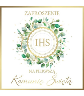 Zaproszenia na Komunię gotowe do wypisania zestaw 10 szt. ASZP62