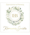 Zaproszenie na Komunię eleganckie komplet 5 szt. ZPB3