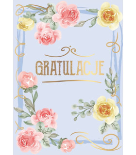 Kartka Gratulacje, bez życzeń, pusta PP2212