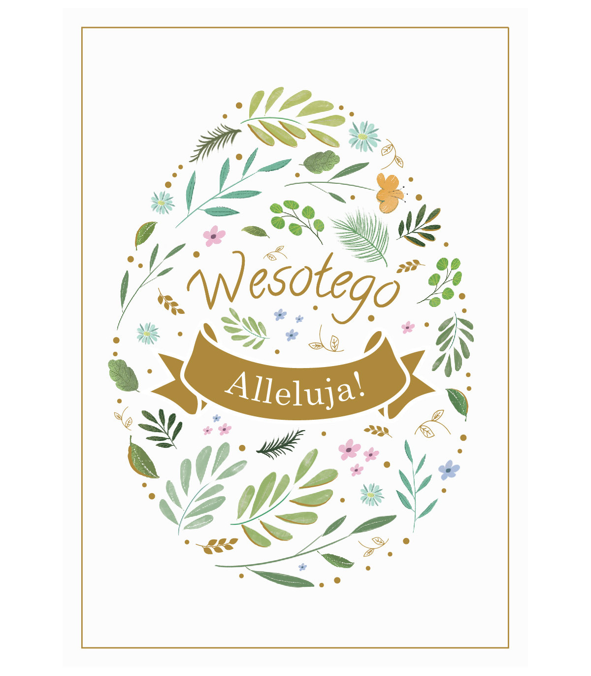 Kartki Wielkanocne delikatnie zdobione z życzeniami WL3