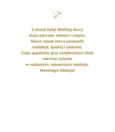 Kartka na Wielkanoc delikatnie zdobiona z życzeniami WL8