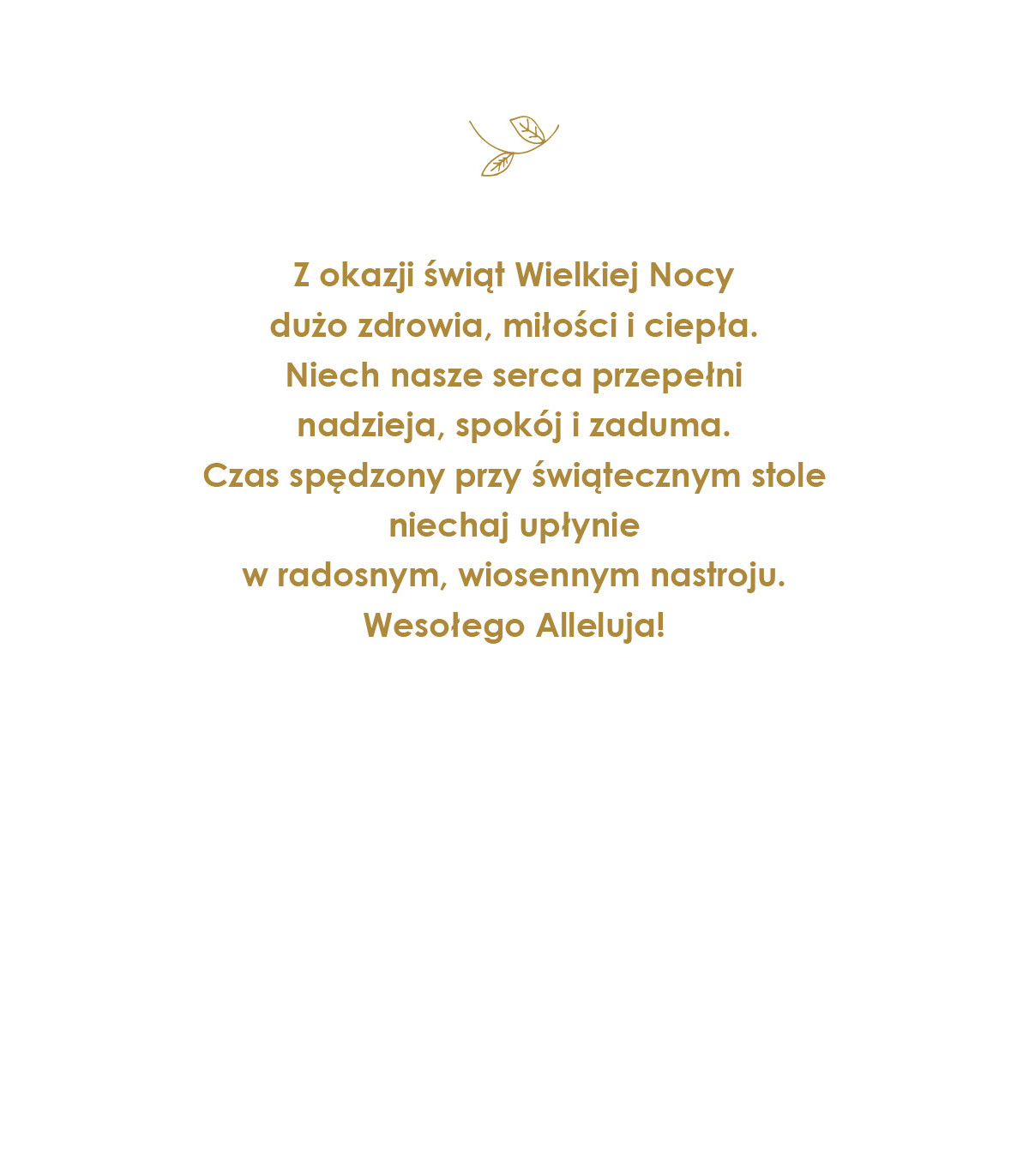 Kartka na Wielkanoc delikatnie zdobiona z życzeniami WL8
