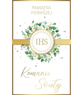Kartki Komunijne pięknie zdobione cyrkoniami LUX150
