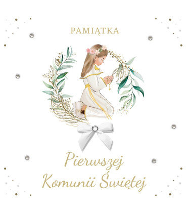 Kartki Pamiątki na Komunię dla Dziewczynki KLAS19