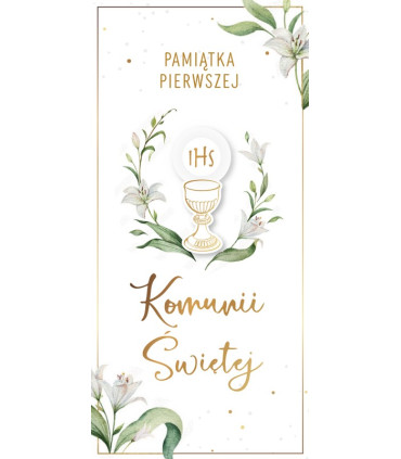 Kartka Pamiątka Komunii z życzeniami DLAS184
