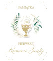 Kartka Komunijna z życzeniami, elegancka GM1164
