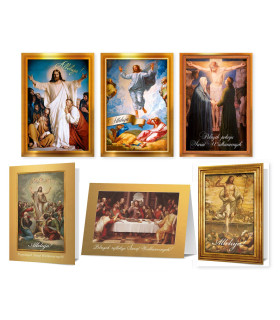 Kartki wielkanocne z życzeniami zestaw 6 szt PDZ3