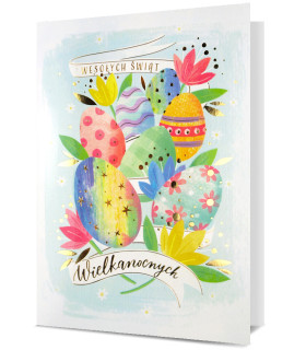 Kartka Wielkanocna zdobiona złoceniami KStar111