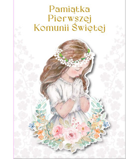 Kartka Komunijna dla Dziewczynki, przestrzenna 3D PU25