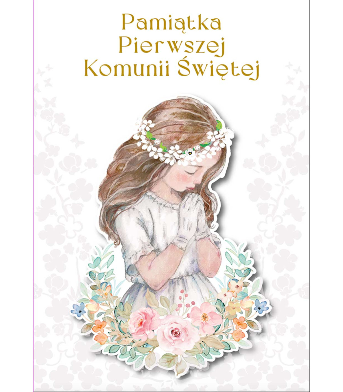 Kartka Komunijna dla Dziewczynki, przestrzenna 3D PU25