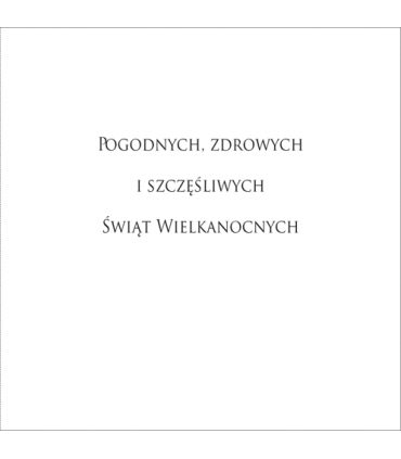 Biznesowa  Kartka na Wielkanoc z życzeniami SW-T 37