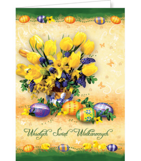 Kartka na Wielkanoc z życzeniami BW-T 31