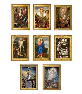 Kartki Wielkanocne religijne z życzeniami zestaw 8 szt. RRWTZ5