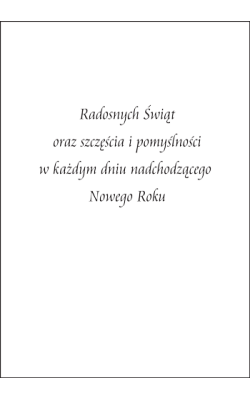 Karnet świąteczny z życzeniami K-T 165