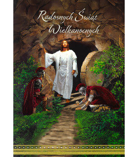 Kartka wielkanocna Religijna 3D z życzeniami KDW9