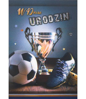 Kartka Urodzinowa dla Piłkarza trójwymiarowa 7M105