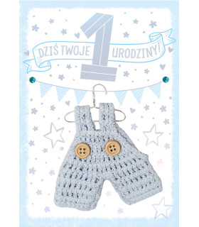 Kartka na Roczek z życzeniami dla Chłopczyka DK1229