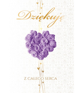 Kartka z Podziękowaniami, Dziękuje, z życzeniami DK1239