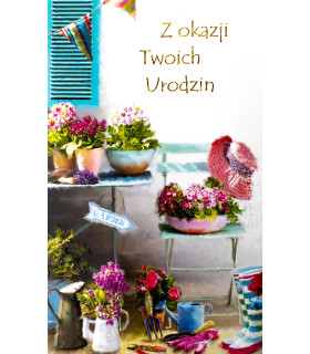 Kartka urodzinowa dla ogrodniczki A6286