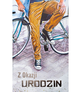 Kartka urodzinowa dla Chłopaka rowerzysty A2011