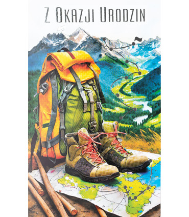 Kartka na Urodziny dla Turysty, Podróżnika A1027