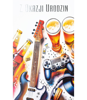Kartka na Urodziny dla Mężczyzny, Chłopaka, Kolegi A1023