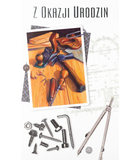 Kartka urodzinowa dla Majsterkowicza A6214