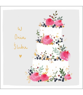 Kartka artystyczna z życzeniami na ślub  KWL26