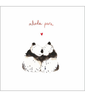 Kartka ślubna artystyczna z życzeniami dla Młodej Pary KWL29