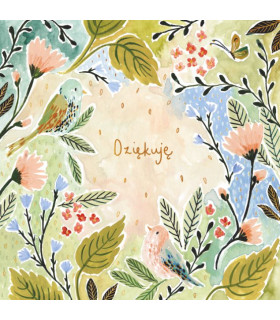 Kartka artystyczna Dziękuje, na Podziękowania KWL22