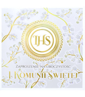Zaproszenia na komunię, komplet 5 szt PCZP54