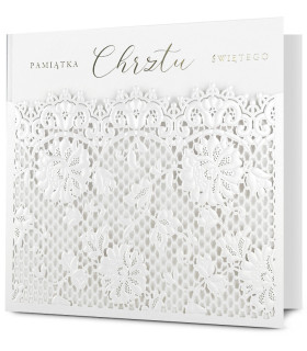 Kartka na Chrzest z ażurowymi zdobieniami HM1158