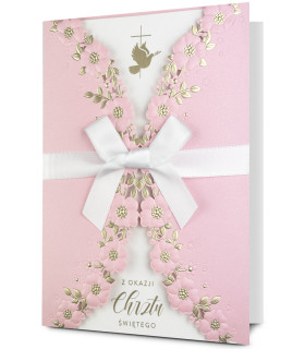 Kartka z życzeniami na Chrzest dla Dziewczynki HM1161