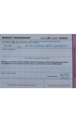 Kartka na 18 urodziny z mandatem dla Dziewczyny JCX208