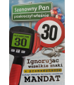Kartka na 30 urodziny Mężczyzny z mandatem JCX211