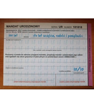 Kartka na 30 urodziny Kobiety z mandatem JCX210