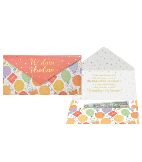 Koperta na prezent Urodzinowy pieniądze, karty, bony PCKOP22