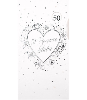 Kartka na 5,10,15,20,25,30,35,40,45,50,55,60 rocznicę ślubu 6M286