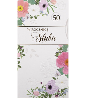 Kartki na 5,10,15,20,25,30,35,40,45,50,55,60 rocznicę ślubu 6M290