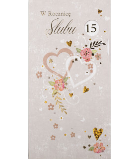 Kartka z okazji 5,10,15,20,25,30,35,40,45,50,55,60 rocznicy ślubu 6M288