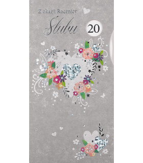 Kartki na 5,10,15,20,25,30,35,40,45,50,55,60 rocznicę ślubu 6M287