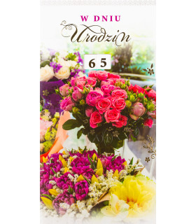 Kartka urodzinowa dla Kobiety z ustawianą cyfrą lat 6M292